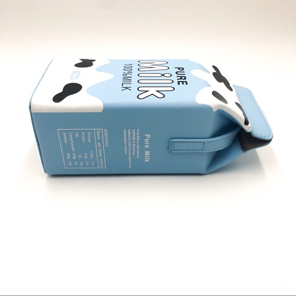🆕 Milk Box Crossbody PU Leather Bag - Picture 8 of 11